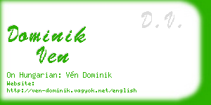 dominik ven business card