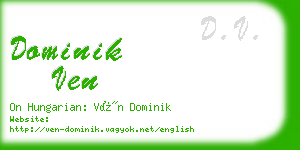 dominik ven business card